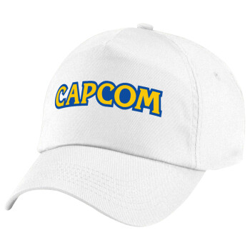 Capcom, 5-Panel Cap White, 100% Cotton (Twill), (UNISEX, ONE SIZE)