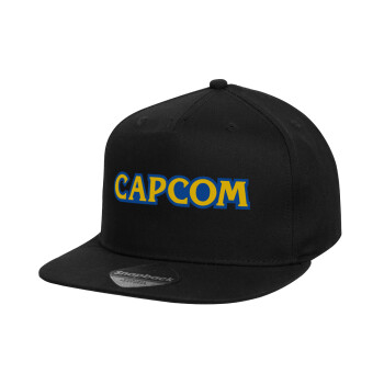 Capcom, Καπέλο παιδικό Snapback, 100% Βαμβακερό, Μαύρο