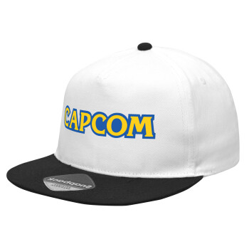 Capcom, Καπέλο Ενηλίκων Flat Snapback Λευκό/Μαύρο, (POLYESTER, ΕΝΗΛΙΚΩΝ, UNISEX, ONE SIZE)