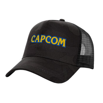 Capcom, Καπέλο Ενηλίκων Structured Trucker, με Δίχτυ, (παραλλαγή) Army σκούρο (100% ΒΑΜΒΑΚΕΡΟ, ΕΝΗΛΙΚΩΝ, UNISEX, ONE SIZE)
