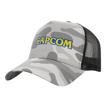 Capcom, Καπέλο Ενηλίκων Structured Trucker, με Δίχτυ, (παραλλαγή) Army Camo (100% ΒΑΜΒΑΚΕΡΟ, ΕΝΗΛΙΚΩΝ, UNISEX, ONE SIZE)