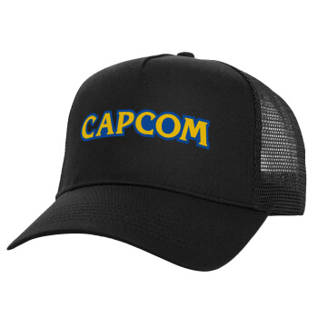 Capcom, Καπέλο Structured Trucker, Μαύρο, 100% βαμβακερό, (UNISEX, ONE SIZE)