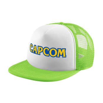 Capcom, Καπέλο παιδικό Soft Trucker με Δίχτυ ΠΡΑΣΙΝΟ/ΛΕΥΚΟ (POLYESTER, ΠΑΙΔΙΚΟ, ONE SIZE)