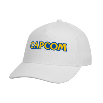 Capcom, Καπέλο παιδικό Baseball, 100% Βαμβακερό, Λευκό