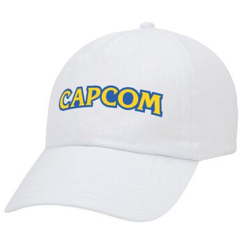 Capcom, Καπέλο Ενηλίκων Baseball Λευκό 5-φύλλο (POLYESTER, ΕΝΗΛΙΚΩΝ, UNISEX, ONE SIZE)