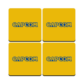 Capcom, ΣΕΤ 4 Σουβέρ ξύλινα τετράγωνα (9cm)