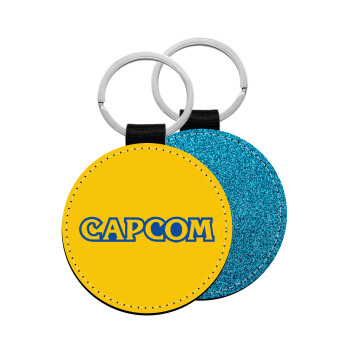 Capcom, Μπρελόκ Δερματίνη, στρογγυλό ΜΠΛΕ (5cm)