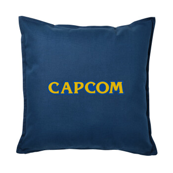 Capcom, Μαξιλάρι καναπέ Μπλε 100% βαμβάκι, περιέχεται το γέμισμα (50x50cm)