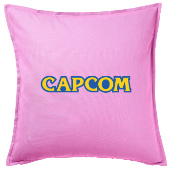 Capcom, Μαξιλάρι καναπέ ΡΟΖ 100% βαμβάκι, περιέχεται το γέμισμα (50x50cm)