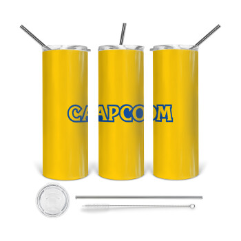 Capcom, Tumbler stainless steel 600ml, with metal straw & cleaning brush