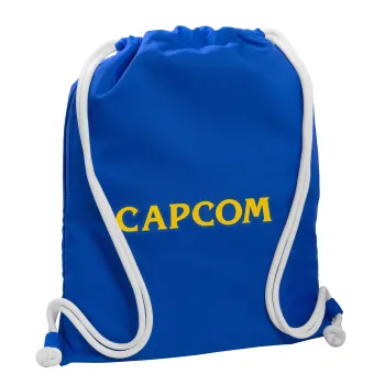 Capcom, Τσάντα πλάτης πουγκί GYMBAG Μπλε, με τσέπη (40x48cm) & χονδρά κορδόνια