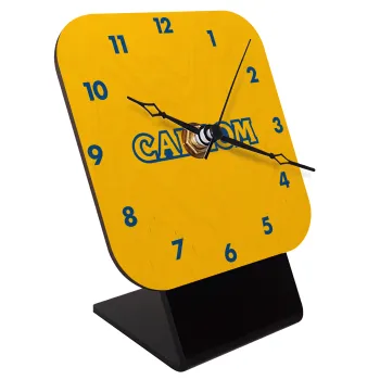 Capcom, Quartz Table clock in natural wood (10cm)