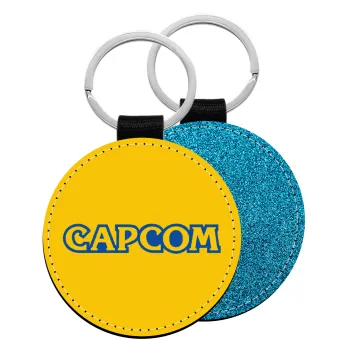 Capcom, Μπρελόκ Δερματίνη, στρογγυλό ΜΠΛΕ (5cm)
