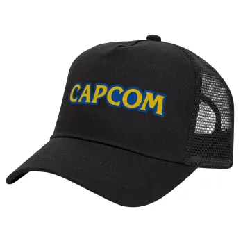 Capcom, Trucker Hat with Mesh, Black, (COTTON, KIDS, UNISEX, ONE SIZE)