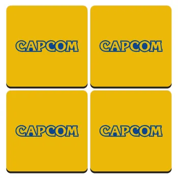 Capcom, ΣΕΤ 4 Σουβέρ ξύλινα τετράγωνα (9cm)