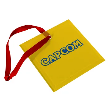 Capcom, Christmas ornament, glass square ornament 9x9cm