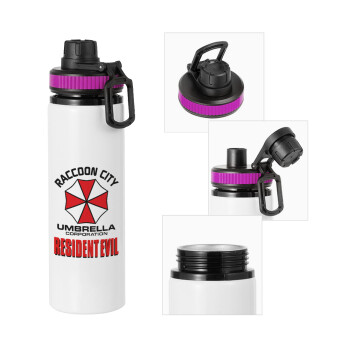 Resident Evil, Metallic water bottle with safety lid, 850ml aluminum