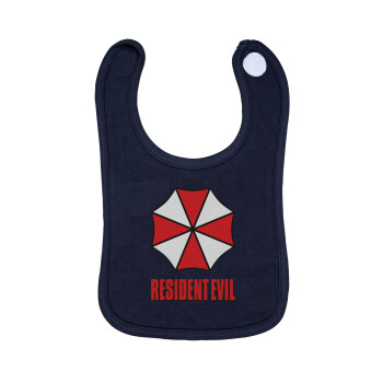 Resident Evil, Σαλιάρα με Σκρατς 100% Organic Cotton Μπλε (0-18 months)