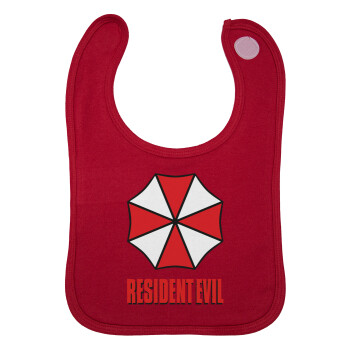 Resident Evil, Σαλιάρα με Σκρατς Κόκκινη 100% Organic Cotton (0-18 months)
