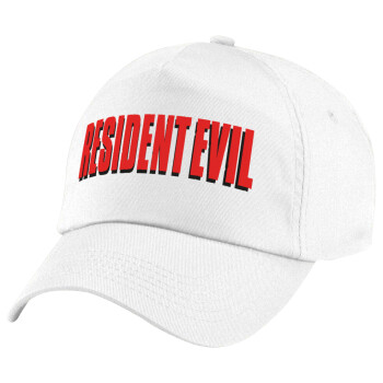 Resident Evil, 5-Panel Cap White, 100% Cotton (Twill), (UNISEX, ONE SIZE)