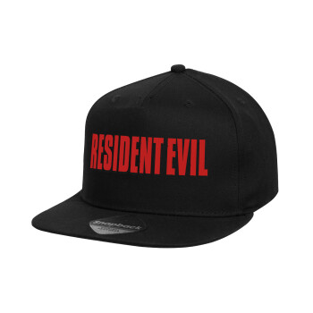 Resident Evil, Καπέλο παιδικό Flat Snapback, Μαύρο (100% ΒΑΜΒΑΚΕΡΟ, ΠΑΙΔΙΚΟ, UNISEX, ONE SIZE)