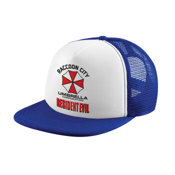 Resident Evil, Καπέλο Ενηλίκων Soft Trucker με Δίχτυ Blue/White (POLYESTER, ΕΝΗΛΙΚΩΝ, UNISEX, ONE SIZE)