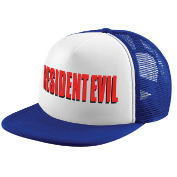 Resident Evil, Child's Soft Trucker Hat with Blue/White Mesh (POLYESTER, CHILD, ONE SIZE)