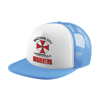 Resident Evil, Καπέλο παιδικό Soft Trucker με Δίχτυ Γαλάζιο/Λευκό