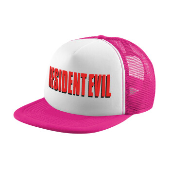 Resident Evil, Adult Soft Trucker Hat with Pink/White Mesh (POLYESTER, ADULT, UNISEX, ONE SIZE)