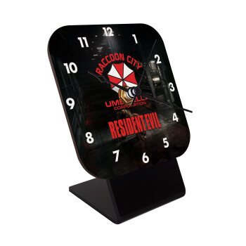 Resident Evil, Quartz Wooden table clock with hands (10cm)