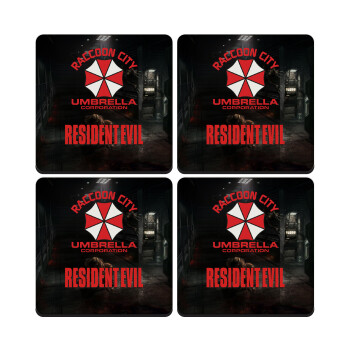 Resident Evil, ΣΕΤ 4 Σουβέρ ξύλινα τετράγωνα (9cm)
