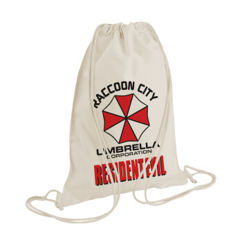 Resident Evil, Τσάντα πλάτης πουγκί GYMBAG natural (28x40cm)