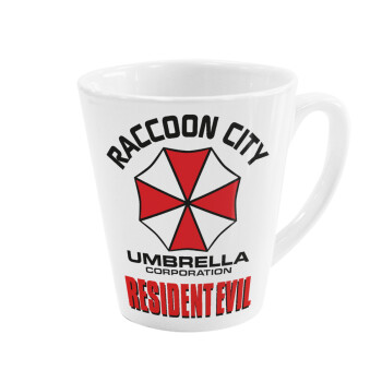 Resident Evil, Κούπα κωνική Latte Λευκή, κεραμική, 300ml