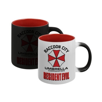 Resident Evil, Κούπα Μαγική εσωτερικό κόκκινο, κεραμική, 330ml που αλλάζει χρώμα με το ζεστό ρόφημα