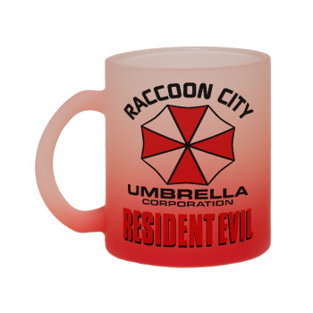 Resident Evil, Κούπα γυάλινη δίχρωμη με βάση το κόκκινο ματ, 330ml