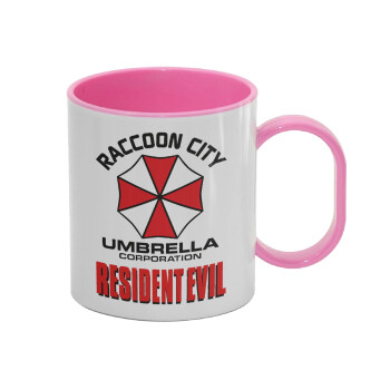 Resident Evil, Κούπα (πλαστική) (BPA-FREE) Polymer Ροζ για παιδιά, 330ml