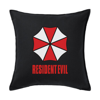 Resident Evil, Μαξιλάρι καναπέ Μαύρο 100% βαμβάκι, περιέχεται το γέμισμα (50x50cm)