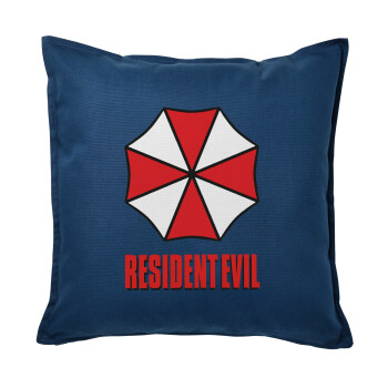 Resident Evil, Μαξιλάρι καναπέ Μπλε 100% βαμβάκι, περιέχεται το γέμισμα (50x50cm)