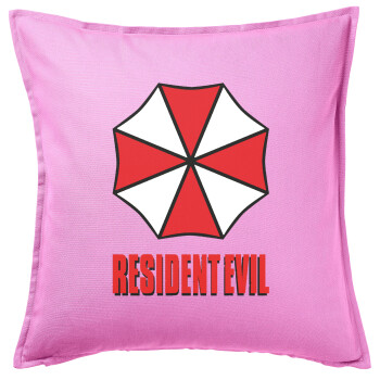 Resident Evil, Μαξιλάρι καναπέ ΡΟΖ 100% βαμβάκι, περιέχεται το γέμισμα (50x50cm)