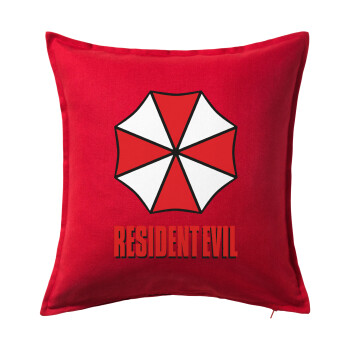 Resident Evil, Μαξιλάρι καναπέ Κόκκινο 100% βαμβάκι, περιέχεται το γέμισμα (50x50cm)