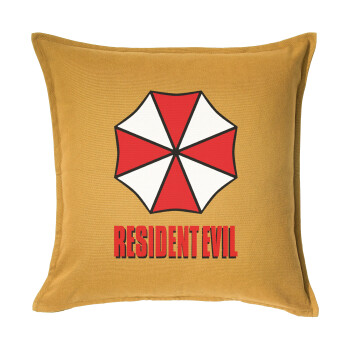 Resident Evil, Μαξιλάρι καναπέ Κίτρινο 100% βαμβάκι, περιέχεται το γέμισμα (50x50cm)