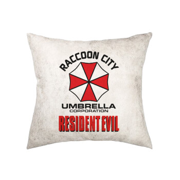 Resident Evil, Μαξιλάρι καναπέ Δερματίνη Γκρι 40x40cm με γέμισμα