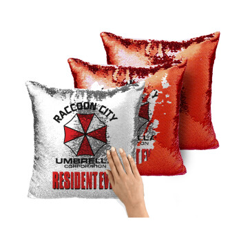 Resident Evil, Μαξιλάρι καναπέ Μαγικό Κόκκινο με πούλιες 40x40cm περιέχεται το γέμισμα