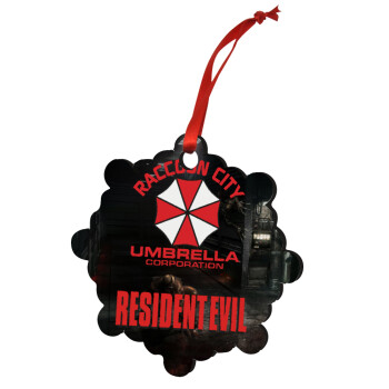 Resident Evil, Χριστουγεννιάτικο στολίδι snowflake ξύλινο 7.5cm