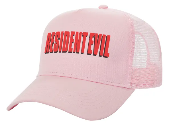 Resident Evil — Structured Trucker Children's Hat, with Mesh, PINK (100% COTTON, CHILDREN'S, UNISEX, ONE SIZE)