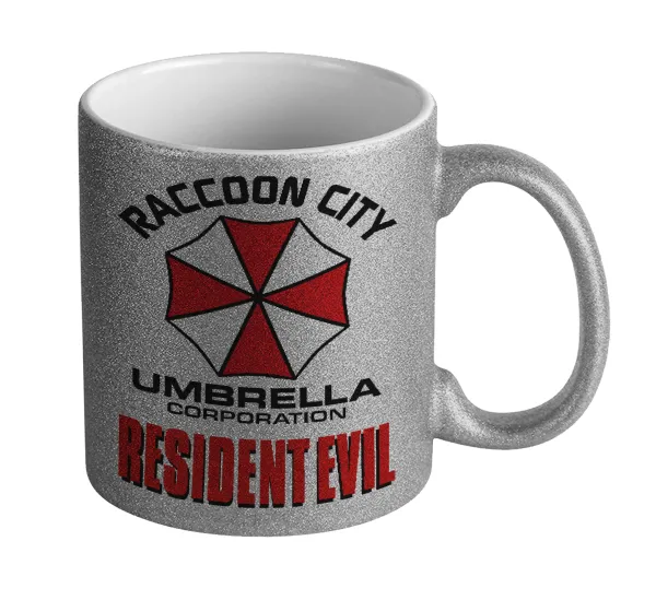 Resident Evil — Silver glitter mug that sparkles, ceramic, 330ml