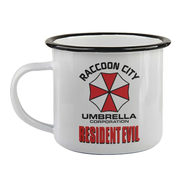 Resident Evil — Enamel mug with black rim, 360ml