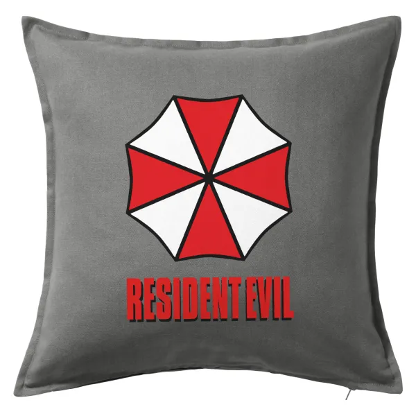 Resident Evil — Μαξιλάρι καναπέ Γκρι 100% βαμβάκι, περιέχεται το γέμισμα (50x50cm)