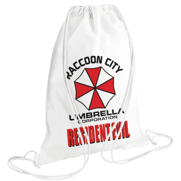 Resident Evil — Backpack pouch GYMBAG white (28x40cm)