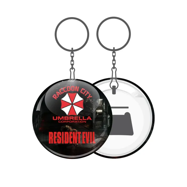 Resident Evil — Metal keychain 5cm with bottle opener